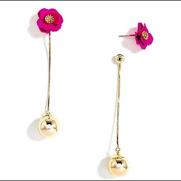 Dahlia Bud Hanging Ball Earring-2 Parts,NWT - Picture 7 of 11